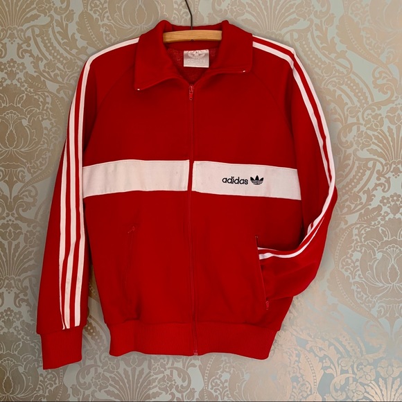 Adidas Other - Vintage Adidas Canada Red Zip Up Tracksuit Jacket